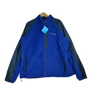 Columbia Men’s‎ Jacket “Trail Quest Fleece” Large Light Black/Navy Size XXL
